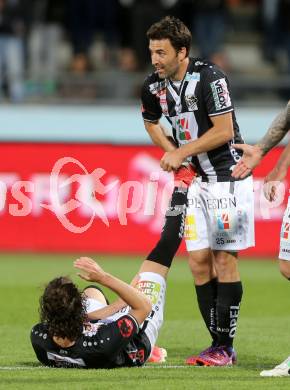 Fussball Bundesliga. RZ Pellets WAC gegen  FK Austria Wien.  Joachim Standfest, Thomas Zuendel (WAC). Wolfsberg, am 20.5.2017.
Foto: Kuess

---
pressefotos, pressefotografie, kuess, qs, qspictures, sport, bild, bilder, bilddatenbank
