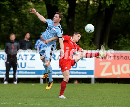 Fussball. Unterliga Ost. KAC 1909 gegen Sirnitz. Robert Matic (KAC),  Michael Golznig (Sirnitz). Klagenfurt, 6.5.2017.
Foto: Kuess
---
pressefotos, pressefotografie, kuess, qs, qspictures, sport, bild, bilder, bilddatenbank