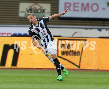 Fussball Bundesliga. RZ Pellets WAC gegen  FK Austria Wien. Torjubel Peter Tschernegg (WAC). Wolfsberg, am 20.5.2017.
Foto: Kuess

---
pressefotos, pressefotografie, kuess, qs, qspictures, sport, bild, bilder, bilddatenbank