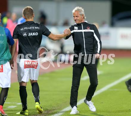 Fussball Bundesliga. RZ Pellets WAC gegen  FK Austria Wien. Jubel Trainer Heimo Pfeifenberger (WAC). Wolfsberg, am 20.5.2017.
Foto: Kuess

---
pressefotos, pressefotografie, kuess, qs, qspictures, sport, bild, bilder, bilddatenbank