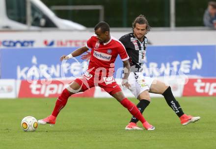 Fussball Bundesliga. RZ Pellets WAC gegen  FK Austria Wien. Thomas Zuendel,  (WAC), Felipe Augusto Rodrigues Pires (Austria Wien). Wolfsberg, am 20.5.2017.
Foto: Kuess

---
pressefotos, pressefotografie, kuess, qs, qspictures, sport, bild, bilder, bilddatenbank
