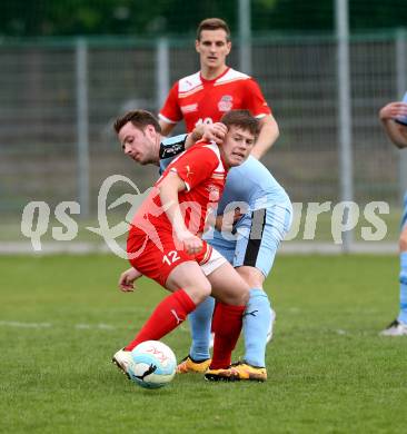 Fussball. Unterliga Ost. KAC 1909 gegen Sirnitz. Markus Pavic (KAC),  Michael Golznig (Sirnitz). Klagenfurt, 6.5.2017.
Foto: Kuess
---
pressefotos, pressefotografie, kuess, qs, qspictures, sport, bild, bilder, bilddatenbank