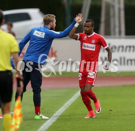Fussball Bundesliga. RZ Pellets WAC gegen  FK Austria Wien. Torjubel Felipe Augusto Rodrigues Pires (Austria Wien). Wolfsberg, am 20.5.2017.
Foto: Kuess

---
pressefotos, pressefotografie, kuess, qs, qspictures, sport, bild, bilder, bilddatenbank