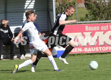 Fussball. Kaerntner Liga. Bleiburg gegen Spittal.  Rene Partl (Bleiburg), Daniel Arneitz (Spittal). Bleiburg, 13.5.2017.
Foto: Kuess
---
pressefotos, pressefotografie, kuess, qs, qspictures, sport, bild, bilder, bilddatenbank