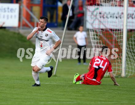 Fussball. Kaerntner Liga. WAC Amateure gegen SAK. Torjubel Daniel Camber (WAC). St. Andrae, 26.5.2017. 
Foto: Kuess
---
pressefotos, pressefotografie, kuess, qs, qspictures, sport, bild, bilder, bilddatenbank