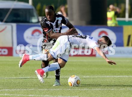 Fussball Bundesliga. RZ Pellets WAC gegen  SK Puntigamer Sturm Graz.  Dever Akeem Orgill,  (WAC), Sascha Horvath (Graz). Wolfsberg, am 28.5.2017.
Foto: Kuess

---
pressefotos, pressefotografie, kuess, qs, qspictures, sport, bild, bilder, bilddatenbank