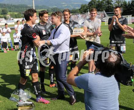 Fussball Bundesliga. RZ Pellets WAC gegen  SK Puntigamer Sturm Graz.  Verabschiedung Joachim Stanfest, Dario Baldauf, Dietmar Riegler, Philip Hellqvist, Tadej Trdina, Philipp Prosenik (WAC). Wolfsberg, am 28.5.2017.
Foto: Kuess

---
pressefotos, pressefotografie, kuess, qs, qspictures, sport, bild, bilder, bilddatenbank
