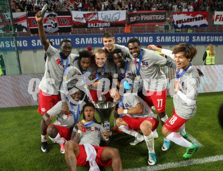 Fussball OEFB Samsung Cupfinale. SK Rapid Wien gegen FC Red Bull Salzburg. Jubel Salzburg. Klagenfurt Woertherseestadion, am 1.6.2017.
Foto: Kuess

---
pressefotos, pressefotografie, kuess, qs, qspictures, sport, bild, bilder, bilddatenbank