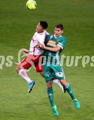 Fussball OEFB Samsung Cupfinale. SK Rapid Wien gegen FC Red Bull Salzburg. Maximilian Woeber,  (Wien), Hee Chan Hwang (Salzburg). Klagenfurt Woertherseestadion, am 1.6.2017.
Foto: Kuess

---
pressefotos, pressefotografie, kuess, qs, qspictures, sport, bild, bilder, bilddatenbank