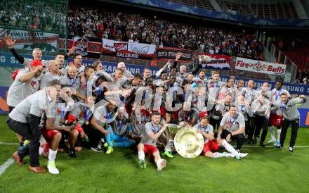 Fussball OEFB Samsung Cupfinale. SK Rapid Wien gegen FC Red Bull Salzburg. Jubel Salzburg. Klagenfurt Woertherseestadion, am 1.6.2017.
Foto: Kuess

---
pressefotos, pressefotografie, kuess, qs, qspictures, sport, bild, bilder, bilddatenbank