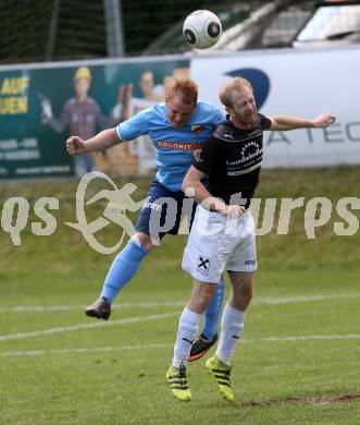 Fussball Kaerntner Liga. Eberstein gegen Gmuend. Franz Pusar,  (Eberstein),  Markus Burgstaller (Gmeund). Gmuend, am 3.6.2017.
Foto: Kuess
---
pressefotos, pressefotografie, kuess, qs, qspictures, sport, bild, bilder, bilddatenbank