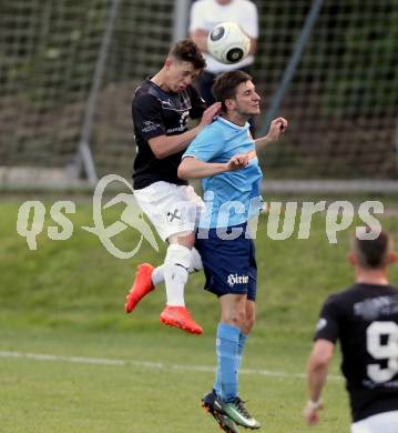 Fussball Kaerntner Liga. Eberstein gegen Gmuend. Thomas Rabitsch,  (Eberstein), Philipp Straganz (Gmeund). Gmuend, am 3.6.2017.
Foto: Kuess
---
pressefotos, pressefotografie, kuess, qs, qspictures, sport, bild, bilder, bilddatenbank