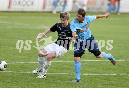 Fussball Kaerntner Liga. Eberstein gegen Gmuend. Harald Stark, (Eberstein),  Christian Preiml  (Gmeund). Gmuend, am 3.6.2017.
Foto: Kuess
---
pressefotos, pressefotografie, kuess, qs, qspictures, sport, bild, bilder, bilddatenbank