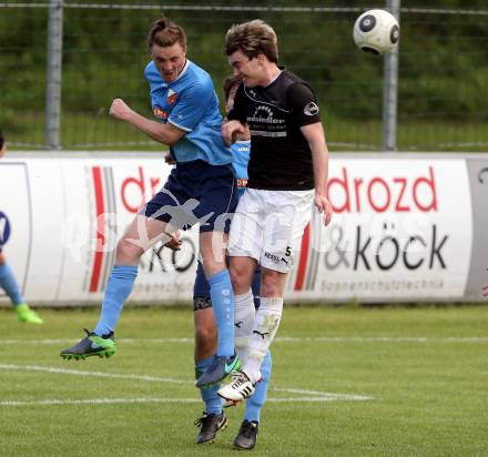 Fussball Kaerntner Liga. Eberstein gegen Gmuend. Zdravko Radonjic, 	(Eberstein), Christian Preiml  (Gmeund). Gmuend, am 3.6.2017.
Foto: Kuess
---
pressefotos, pressefotografie, kuess, qs, qspictures, sport, bild, bilder, bilddatenbank