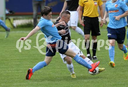 Fussball Kaerntner Liga. Eberstein gegen Gmuend. Ilias Chaschmagamadov (Eberstein), Sladjan Djurdjevic (Gmeund). Gmuend, am 3.6.2017.
Foto: Kuess
---
pressefotos, pressefotografie, kuess, qs, qspictures, sport, bild, bilder, bilddatenbank