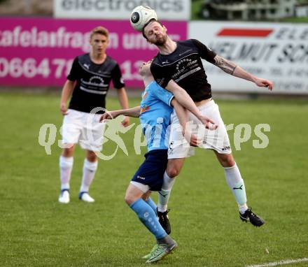 Fussball Kaerntner Liga. Eberstein gegen Gmuend. David Koerbler,  (Eberstein), Philipp Platzer (Gmeund). Gmuend, am 3.6.2017.
Foto: Kuess
---
pressefotos, pressefotografie, kuess, qs, qspictures, sport, bild, bilder, bilddatenbank