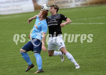 Fussball Kaerntner Liga. Eberstein gegen Gmuend. Franz Pusar, (Eberstein),  Christian Preiml  (Gmeund). Gmuend, am 3.6.2017.
Foto: Kuess
---
pressefotos, pressefotografie, kuess, qs, qspictures, sport, bild, bilder, bilddatenbank