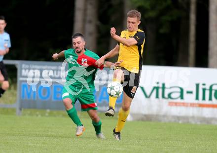 Fussball 1. Klasse C. Oberglan gegen Wietersdorf. Martin Hinteregger,  (Oberglan), Stefan Rabensteiner (Wietersdorf). Oberglan, am 10.6.2017.
Foto: Kuess
---
pressefotos, pressefotografie, kuess, qs, qspictures, sport, bild, bilder, bilddatenbank