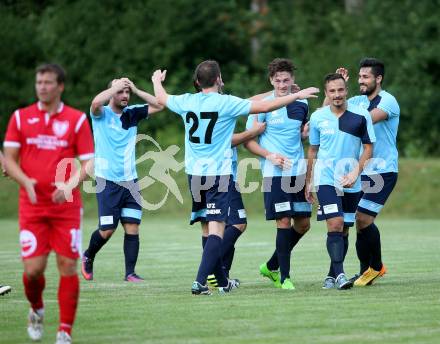 Fussball. Kaerntner Liga. ATUS Ferlach gegen ASV. torjubel  Philipp Matthias Gaggl (ASV). Ferlach, 29.7.2017.
Foto: Kuess
---
pressefotos, pressefotografie, kuess, qs, qspictures, sport, bild, bilder, bilddatenbank