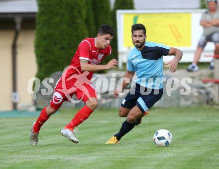 Fussball. Kaerntner Liga. ATUS Ferlach gegen ASV. Lukas Jaklitsch (Ferlach), Senad Jahic (ASV). Ferlach, 29.7.2017.
Foto: Kuess
---
pressefotos, pressefotografie, kuess, qs, qspictures, sport, bild, bilder, bilddatenbank