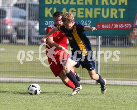 Fussball. 2. Klasse D. KAC B Juniors gegen Viktring. Thomas Peter Bostjancic (KAC), Martin Ladinser (Viktring). Klagenfurt, 29.7.2017.
Foto: Kuess
---
pressefotos, pressefotografie, kuess, qs, qspictures, sport, bild, bilder, bilddatenbank