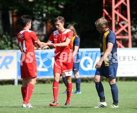 Fussball. 2. Klasse D. KAC B Juniors gegen Viktring. Torjubel Patrick Legner, Johannes Georg Sibitz (KAC). Klagenfurt, 29.7.2017.
Foto: Kuess
---
pressefotos, pressefotografie, kuess, qs, qspictures, sport, bild, bilder, bilddatenbank