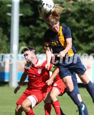 Fussball. 2. Klasse D. KAC B Juniors gegen Viktring. Thomas Peter Bostjancic (KAC), Sebastian Wiesmair (Viktring). Klagenfurt, 29.7.2017.
Foto: Kuess
---
pressefotos, pressefotografie, kuess, qs, qspictures, sport, bild, bilder, bilddatenbank