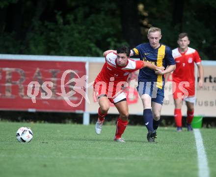 Fussball. 2. Klasse D. KAC B Juniors gegen Viktring. Patrick Legner (KAC), Petar Repinc (Viktring). Klagenfurt, 29.7.2017.
Foto: Kuess
---
pressefotos, pressefotografie, kuess, qs, qspictures, sport, bild, bilder, bilddatenbank