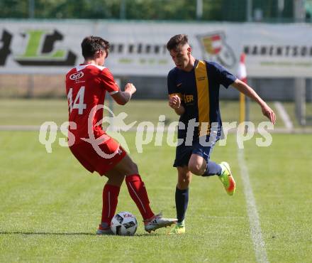 Fussball. 2. Klasse D. KAC B Juniors gegen Viktring. Patrick Legner (KAC), Krunoslav-Stipe Soldo (Viktring). Klagenfurt, 29.7.2017.
Foto: Kuess
---
pressefotos, pressefotografie, kuess, qs, qspictures, sport, bild, bilder, bilddatenbank