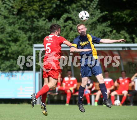 Fussball. 2. Klasse D. KAC B Juniors gegen Viktring. Thomas Peter Bostjancic (KAC), Petar Repinc (Viktring). Klagenfurt, 29.7.2017.
Foto: Kuess
---
pressefotos, pressefotografie, kuess, qs, qspictures, sport, bild, bilder, bilddatenbank