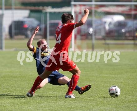 Fussball. 2. Klasse D. KAC B Juniors gegen Viktring. Patrick Legner (KAC), Daniel Rothleitner (Viktring). Klagenfurt, 29.7.2017.
Foto: Kuess
---
pressefotos, pressefotografie, kuess, qs, qspictures, sport, bild, bilder, bilddatenbank