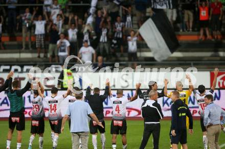 Fussball Tipico Bundesliga. RZ Pellets WAC gegen Cashpoint SCR Altach. Jubel WAC. Wolfsberg, am  6.8.2017.
Foto: Kuess

---
pressefotos, pressefotografie, kuess, qs, qspictures, sport, bild, bilder, bilddatenbank