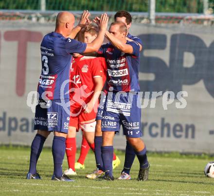 Fussball Kaerntner Liga. KAC 1909 gegen Lendorf. Torjubel Martin Morgenstern (Lendorf). Klagenfurt, am 5.8.2017.
Foto: Kuess
---
pressefotos, pressefotografie, kuess, qs, qspictures, sport, bild, bilder, bilddatenbank