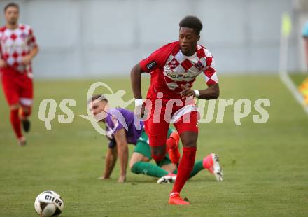 Fussball Regionalliga. SK Austria Klagenfurt gegen SC Weiz. Joseph Junior Asante (Klagenfurt). Klagenfurt, am 4.8.2017.
Foto: Kuess
---
pressefotos, pressefotografie, kuess, qs, qspictures, sport, bild, bilder, bilddatenbank