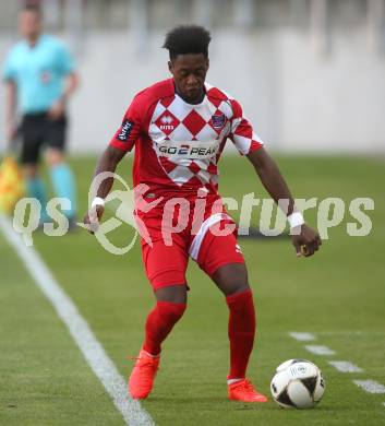 Fussball Regionalliga. SK Austria Klagenfurt gegen SC Weiz. Joseph Junior Asante (Klagenfurt). Klagenfurt, am 4.8.2017.
Foto: Kuess
---
pressefotos, pressefotografie, kuess, qs, qspictures, sport, bild, bilder, bilddatenbank