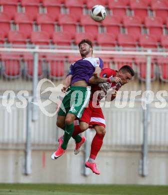 Fussball Regionalliga. SK Austria Klagenfurt gegen SC Weiz. Tadej Zagar Knez, (Klagenfurt), Lukas Strobl (Weiz). Klagenfurt, am 4.8.2017.
Foto: Kuess
---
pressefotos, pressefotografie, kuess, qs, qspictures, sport, bild, bilder, bilddatenbank