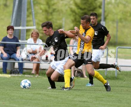 Fussball: 1. Klasse B. Feistritz/Ros. gegen Faakersee. Dominik Klaus Rottmann (Feistritz/Ros.),  Matteo Scheucher (Faakersee). Feistritz, 6.8.2017.
Foto: Kuess
---
pressefotos, pressefotografie, kuess, qs, qspictures, sport, bild, bilder, bilddatenbank