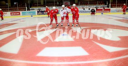 EBEL. Eishockey Bundesliga. Training KAC. Richie Regehr, Jon Rheault, Julian Talbot. Klagenfurt, am 31.7.2017.
Foto: Kuess
---
pressefotos, pressefotografie, kuess, qs, qspictures, sport, bild, bilder, bilddatenbank