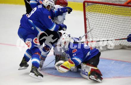 EBEL. Eishockey Bundesliga. Testspiel. EC VSV gegen Lyon. David Kickert, Stefan Bacher (VSV). Villach, am 10.8.2017.
Foto: Kuess 


---
pressefotos, pressefotografie, kuess, qs, qspictures, sport, bild, bilder, bilddatenbank