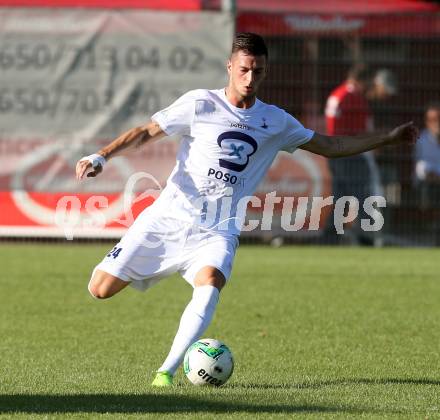 Fussball Kaerntner Liga. SAK gegen Feldkirchen. Zoran Vukovic (SAK). Welzenegg, am 11.8.2017.
Foto: Kuess
---
pressefotos, pressefotografie, kuess, qs, qspictures, sport, bild, bilder, bilddatenbank