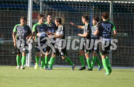 Fussball Kaerntner Liga. SAK gegen Feldkirchen. Torjubel (Feldkirchen). Welzenegg, am 11.8.2017.
Foto: Kuess
---
pressefotos, pressefotografie, kuess, qs, qspictures, sport, bild, bilder, bilddatenbank