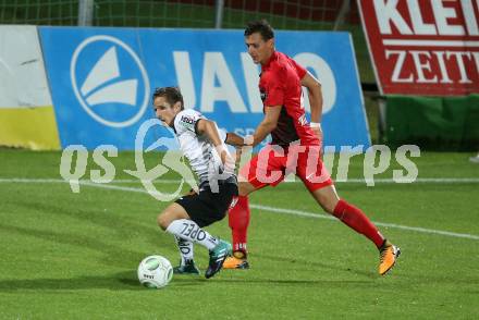 Fussball Tipico Bundesliga. RZ Pellets WAC gegen FC Flyeralarm Admira. Gerald Nutz,  (WAC), Stephan Zwierschitz (Admira). Wolfsberg, am  19.8.2017.
Foto: Kuess

---
pressefotos, pressefotografie, kuess, qs, qspictures, sport, bild, bilder, bilddatenbank