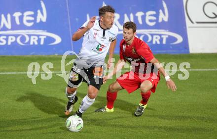 Fussball Tipico Bundesliga. RZ Pellets WAC gegen FC Flyeralarm Admira. Christopher Wernitznig,  (WAC), Marcus Maier (Admira). Wolfsberg, am  19.8.2017.
Foto: Kuess

---
pressefotos, pressefotografie, kuess, qs, qspictures, sport, bild, bilder, bilddatenbank