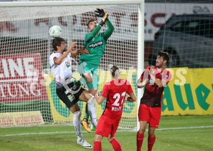 Fussball Tipico Bundesliga. RZ Pellets WAC gegen FC Flyeralarm Admira. Mihret Topcagic (WAC), Andreas Leitner, (Admira). Wolfsberg, am  19.8.2017.
Foto: Kuess

---
pressefotos, pressefotografie, kuess, qs, qspictures, sport, bild, bilder, bilddatenbank