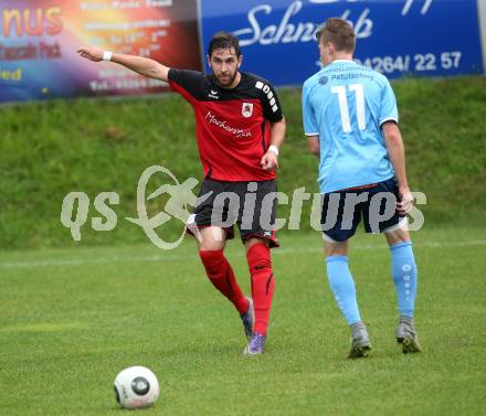Fussball. Unterliga Ost. Eberstein gegen Rueckersdorf. David Koerbler (Eberstein), Patrick Skofler (Rueckersdorf). Eberstein, 19.8.2017.
Foto: Kuess
---
pressefotos, pressefotografie, kuess, qs, qspictures, sport, bild, bilder, bilddatenbank