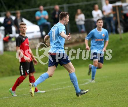 Fussball. Unterliga Ost. Eberstein gegen Rueckersdorf. Torjubel Aleksandar Radonjic (Eberstein). Eberstein, 19.8.2017.
Foto: Kuess
---
pressefotos, pressefotografie, kuess, qs, qspictures, sport, bild, bilder, bilddatenbank