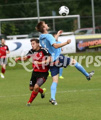 Fussball. Unterliga Ost. Eberstein gegen Rueckersdorf. Manuel Rabitsch (Eberstein), Paul Armin Uster (Rueckersdorf). Eberstein, 19.8.2017.
Foto: Kuess
---
pressefotos, pressefotografie, kuess, qs, qspictures, sport, bild, bilder, bilddatenbank