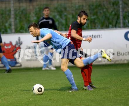 Fussball. Unterliga Ost. Eberstein gegen Rueckersdorf. Aleksandar Radonjic (Eberstein), Patrick Skofler (Rueckersdorf). Eberstein, 19.8.2017.
Foto: Kuess
---
pressefotos, pressefotografie, kuess, qs, qspictures, sport, bild, bilder, bilddatenbank