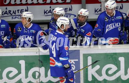EBEL. Eishockey Bundesliga. Testspiel. VSV gegen SC Riessersee. Torjubel Kyle Beach (VSV). Villach, am 25.8.2017.
Foto: Kuess
---
pressefotos, pressefotografie, kuess, qs, qspictures, sport, bild, bilder, bilddatenbank