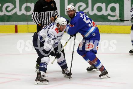 EBEL. Eishockey Bundesliga. Testspiel. VSV gegen SC Riessersee. Andrew Sarauer (VSV), Jared Gomes (Riessersee). Villach, am 25.8.2017.
Foto: Kuess
---
pressefotos, pressefotografie, kuess, qs, qspictures, sport, bild, bilder, bilddatenbank